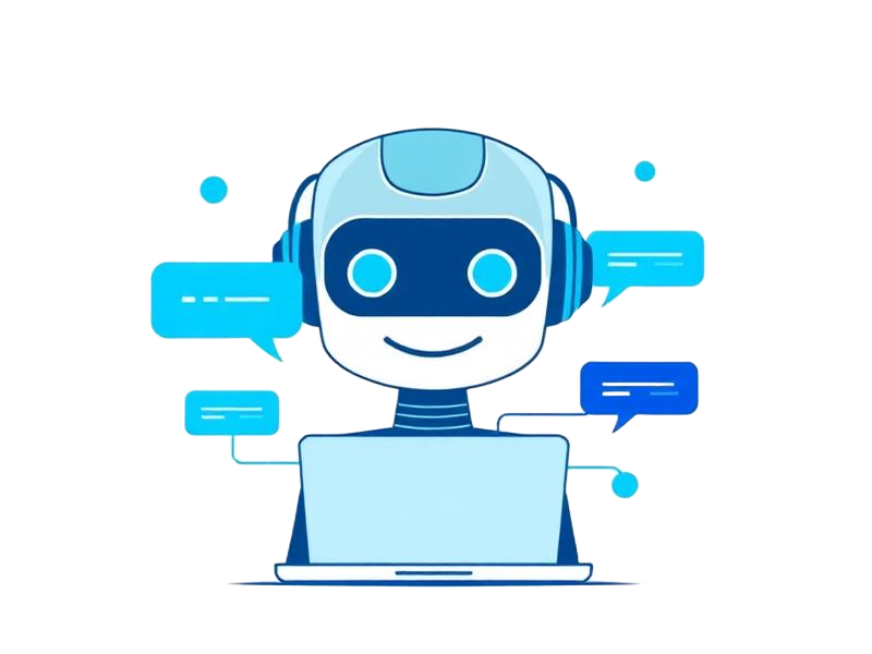 Ilustração de agentes inteligentes de IA para tutoria virtual e aprendizagem adaptativa — EducaTech Lab